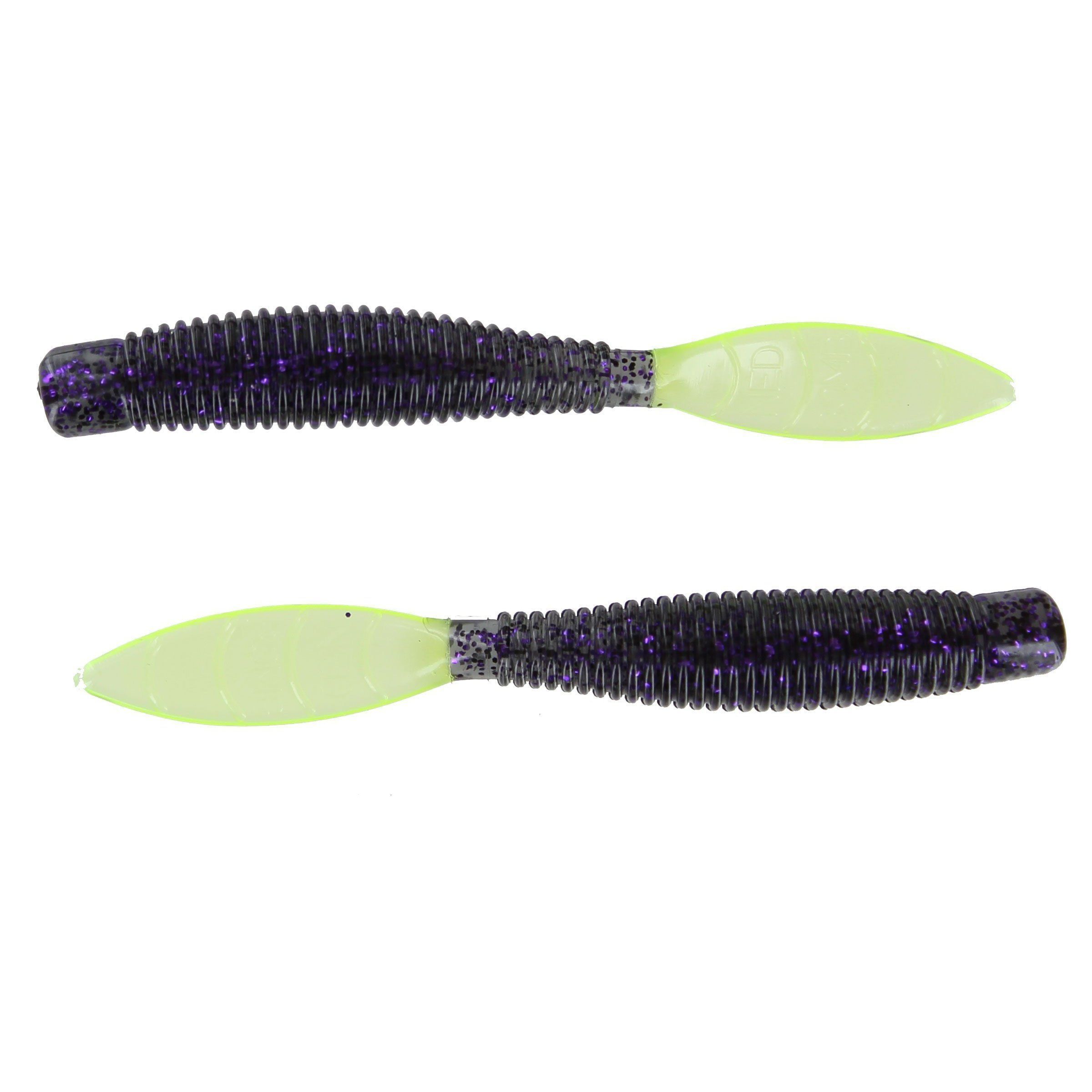 Missile Baits Ned Bomb Purple Cloud Chartreuse Tail