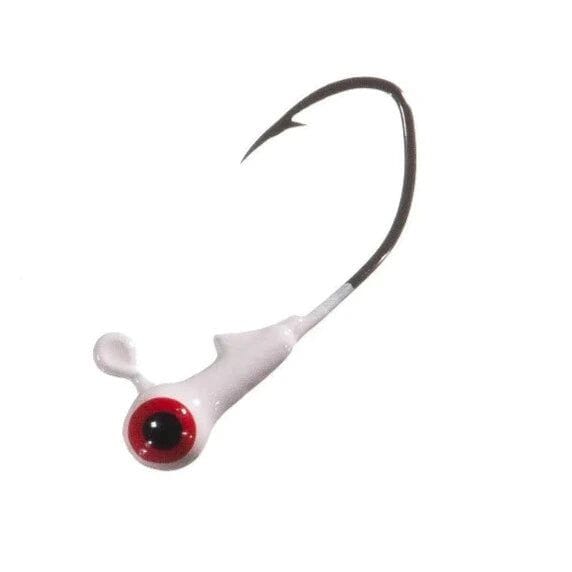 Arkie Painted Sickle Hook JigHeads White