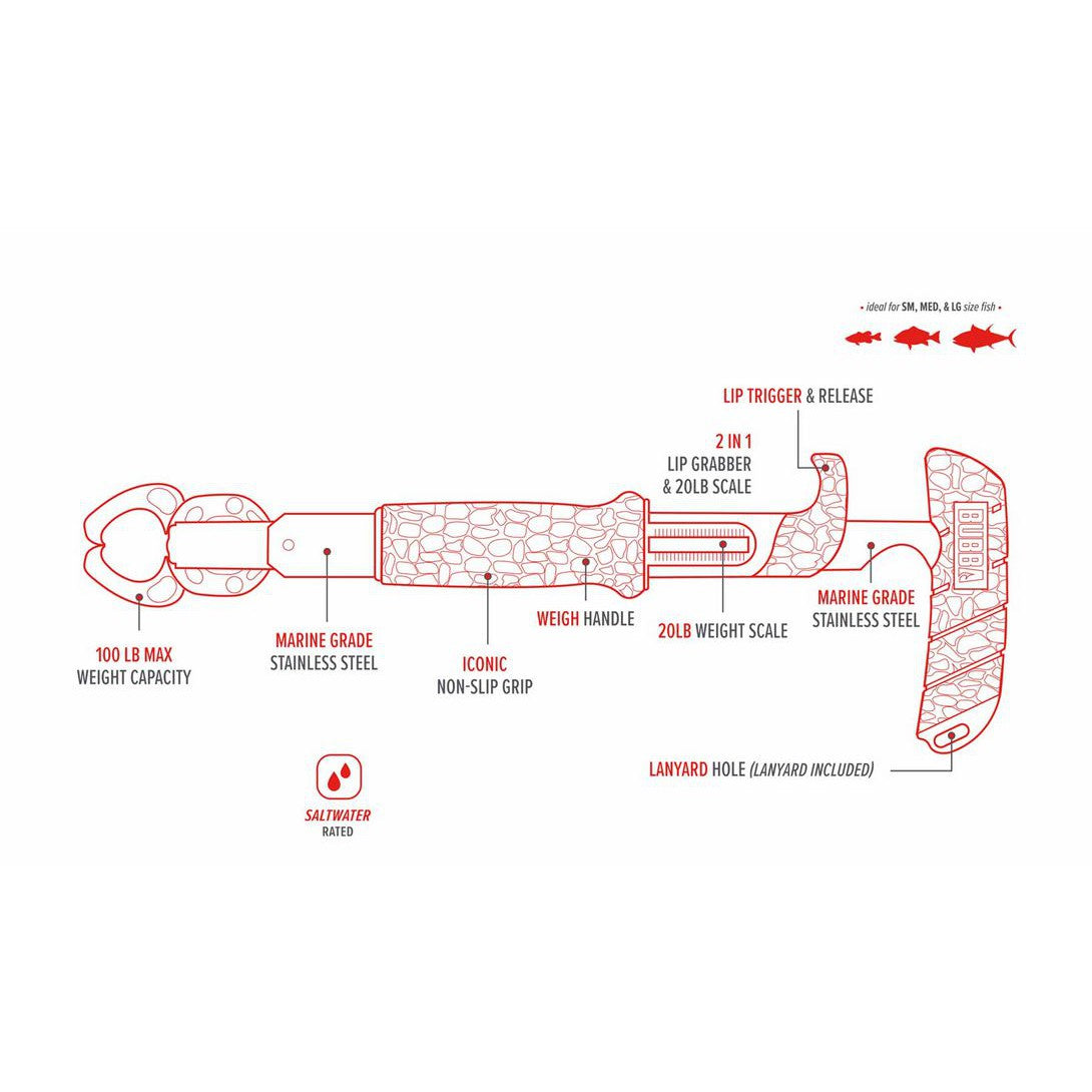 Bubba Fish Lip Grabber 20LB Scale