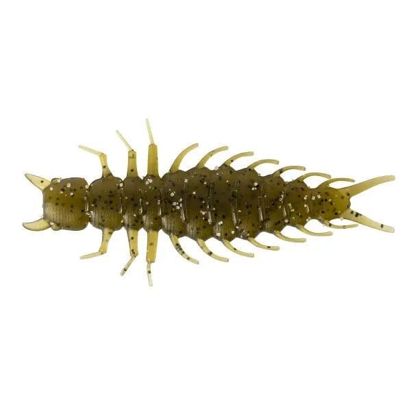 Great Lakes Finesse 2.4" Juicy Hellgramite Green Pumpkin