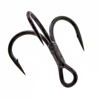 Gamakatsu 57411 2X Strong Treble Hook (2 Pack), Size 1/0, Black