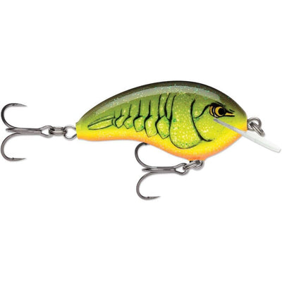 Rapala DT Dives To 10 Chartreuse Rootbeer Crawdad Jagged