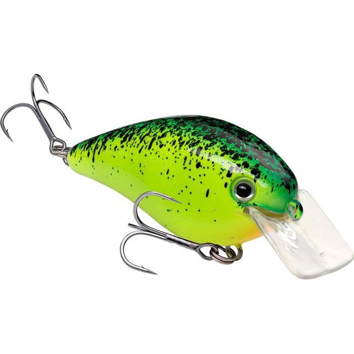 Strike King Square Bill 1.5 Hard Knock Crankbait Chartreuse Blue Splatter