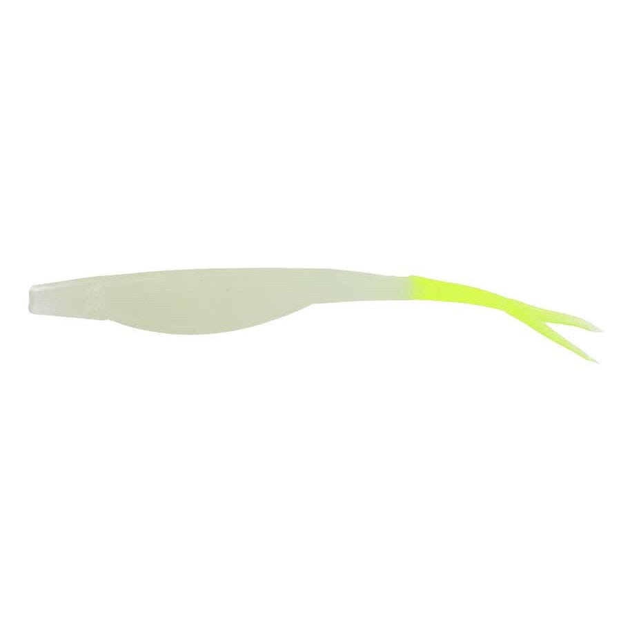 Zoom Super Fluke 5'' Glow Chartreuse Tail 10pk