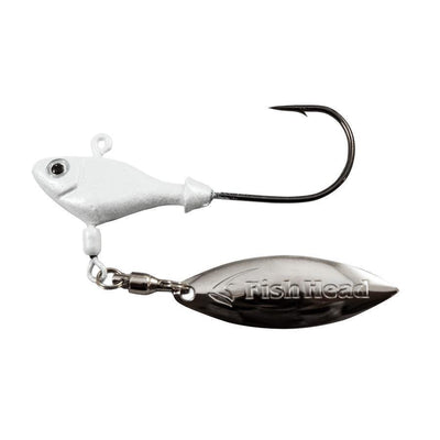 Fish Head Spin Pearl White-Fish Head Spin-Hammonds Fishing