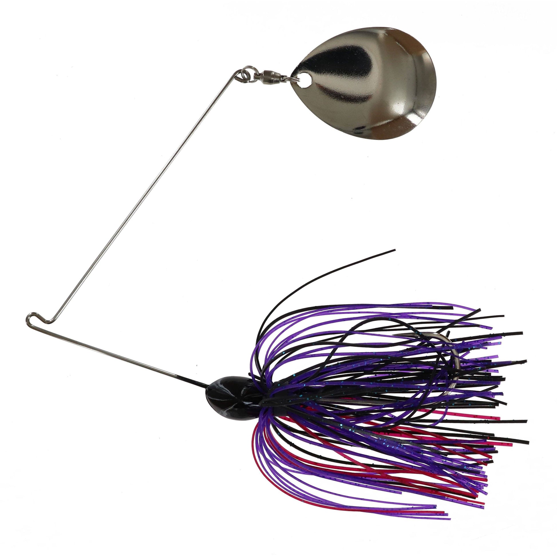 Georgia Blade Night Spinnerbait 200 Black Purple Red Nickel Blade