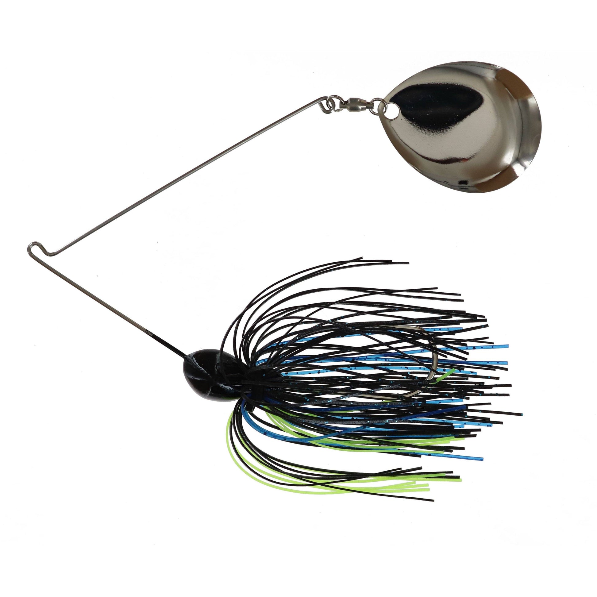 Georgia Blade Night Spinnerbait 900 Black Blue Chartruese Nickel Blade