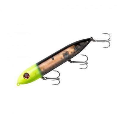 Heddon Super Spook Black/Chart Gold Insert-Heddon Super Spook-Hammonds Fishing