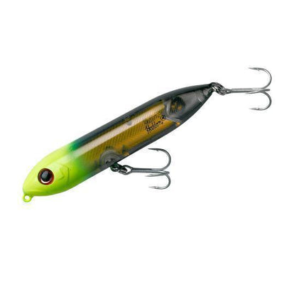 Heddon Super Spook Jr Black/Chart Gold Insert-Heddon Super Spook Jr-Hammonds Fishing