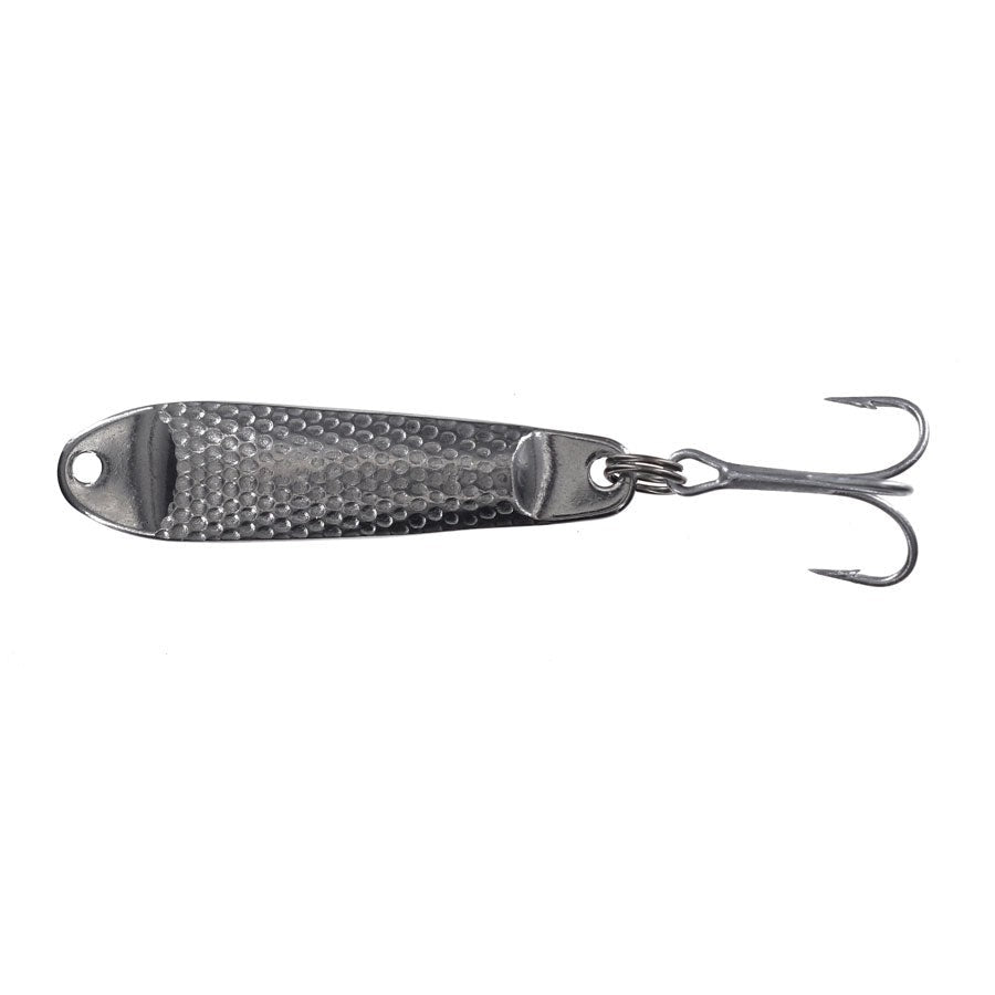 Hopkins Shorty Hammered Treble Hook Spoon Silver