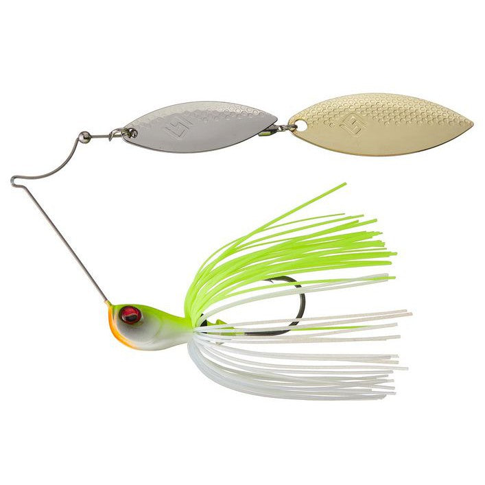 RAID Japan Level Spin Double Willow Spinnerbait Chart Back Pearl